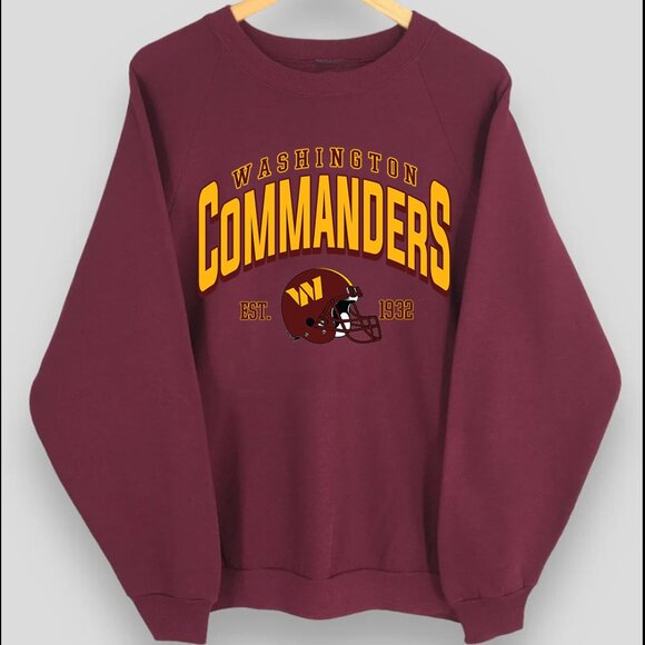 Washington Redskins Sweatshirt, 1932 Washington Commanders Football Sweatshirt - Picture 1 of 2